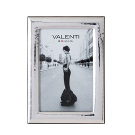 Valenti&Co Shiny Silver Hammered Photo Frame 10x15cm Ideal for Wedding Birthday Gift for Mum and Dad