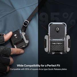 PGYTECH Camera Shoulder Strap Mount Quick Release Clamp & Plate Kit, Aluminum Alloy Arca Swiss Plate Camera Adapter Base for Shoulder Straps Tripods Stabilizers