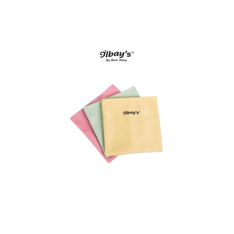 ilbay's [Set of 3] 60 x 40 cm Microfibre Cleaning