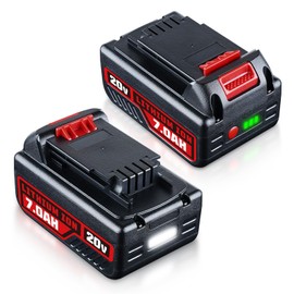 2P 7000mAh Lithium Repalcement for Black and Decker 20V Battery LBXR20 LBXR20-OPE LB20 LBX20 LBX4020 LB2X4020-OPE Compatible with Black and Decker 20V Lithium Battery LST220 LST300 Cordless Tools
