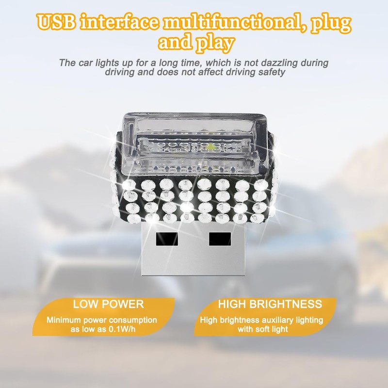 CGEAMDY Light for Car USB Atmosphere, Automatic LED Ambient Lighting