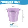 PATIKIL 12 Pcs Small Metal Buckets with Handle 2.7"x2.3" Mini