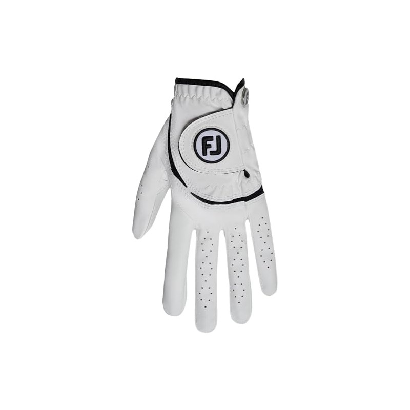 FootJoy Junior Golf Glove Right Hand (for Left-Handed Golfer), White/Black,