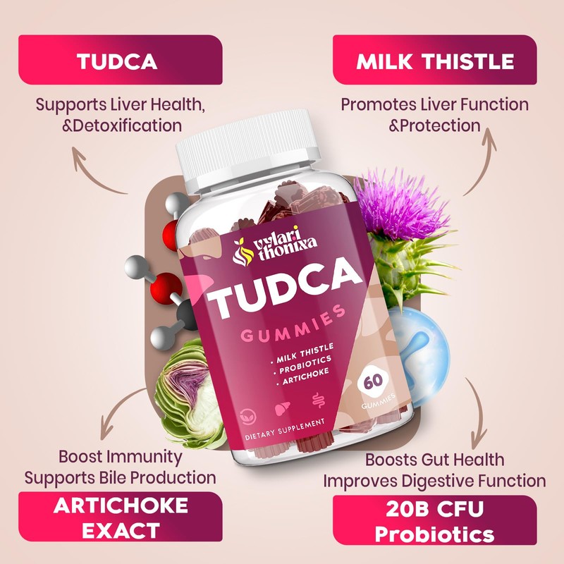 Vylarithonixa Premium TUDCA Gummy Supplement - 2000mg High-Potency Liver Support,