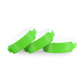 Wristall Lime Green Wristbands 500 Pack - Colored Wristbands for Events, Vinyl Wristbands of Party by Fivepeans