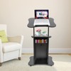 DDBESSIC Stand Up Podium, Height Adjustable Portable Mobile Laptop Podium,