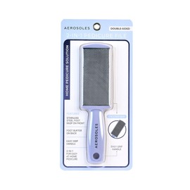Aerosoles 2-in-1 Pedicure File with Stainless Steel Foot Rasp and Buffer – Perfect for at-Home Pedicures
