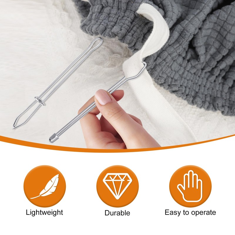 4pcs Rope Threader, 2 Designs Bodkin Drawstring Threader Tool Set
