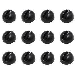 Maxmoral 12PCS Black Rubber Hairpin Foot Protectors, Round Shape, Suitable for 10-12mm Thick Rod Furniture Table Chair Feet and Floor Protector Tip