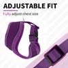 AIITLE Choke-Free Purple Dog Harness with Triple-Layer Mesh, Reflective &