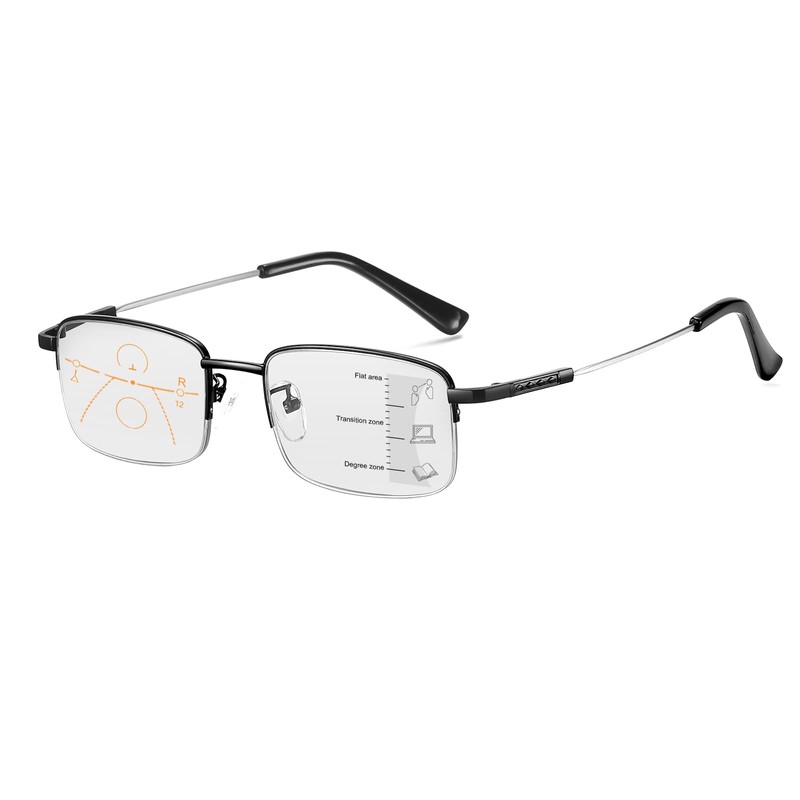 LJIMI Photochromic Progressive Multifocus Reading Sunglasses UV Protection Multifocal Trifocal