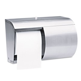 MOT Kimberly-Clark 09606 Coreless Double Roll Tissue Dispenser 7 1/10 x 10 1/10 x 6 2/5, Stainless Steel