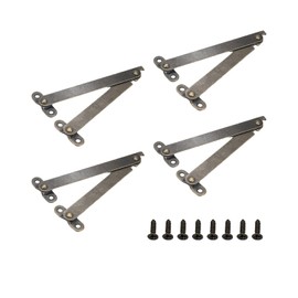 Yinpecly 180°Antique Folding Lid Support Hinges Metal 180 Degree Rotatable for Lid Display Furniture Support Stay Hinge Cabinet Cupboard Box Lift Up, Bronze Tone 4Pcs