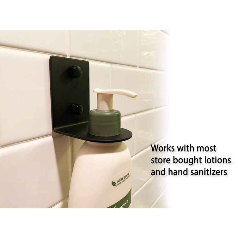 Soap Dispenser Wall Mount Bracket (Black, 2)