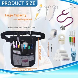 One Piece Multifunctional Nurse Fanny Pack Reliable Waterproof Nurse Pocket Organizer Portable Useful Nurse Tool Belt Organiser for Stethoscopes Bandage Scissors