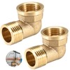 Pack of 2 Brass Elbow 1 Inch Female Thread /