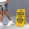 Caution Do Not Lean On Rail Bilingual Sidewalk Sign Kit,