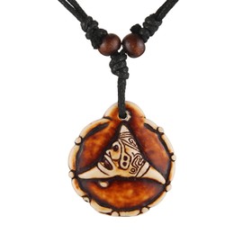 STWTRPuerto Rico Taino Pendant Necklace Sun Tribe Men Women pendant necklace Rope chain Maori Tribe necklace