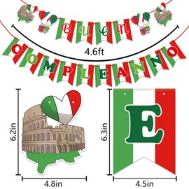 FOZEE Buon Compleanno Banner, Italian Birthday Party Decor, Italian Decor, Italian Themed Party Decorations, Italian Party Decorations, PRE-STRUNG