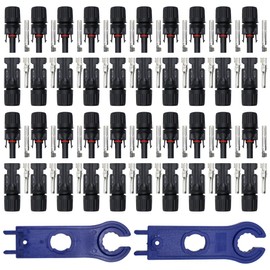 AIRTAK 40PCS Solar Connectors 1000V DC 30A Solar Panel Cable Connectors,IP67 Waterproof Male/Female Cable Connectors with Dual Spanners (20 Pairs)