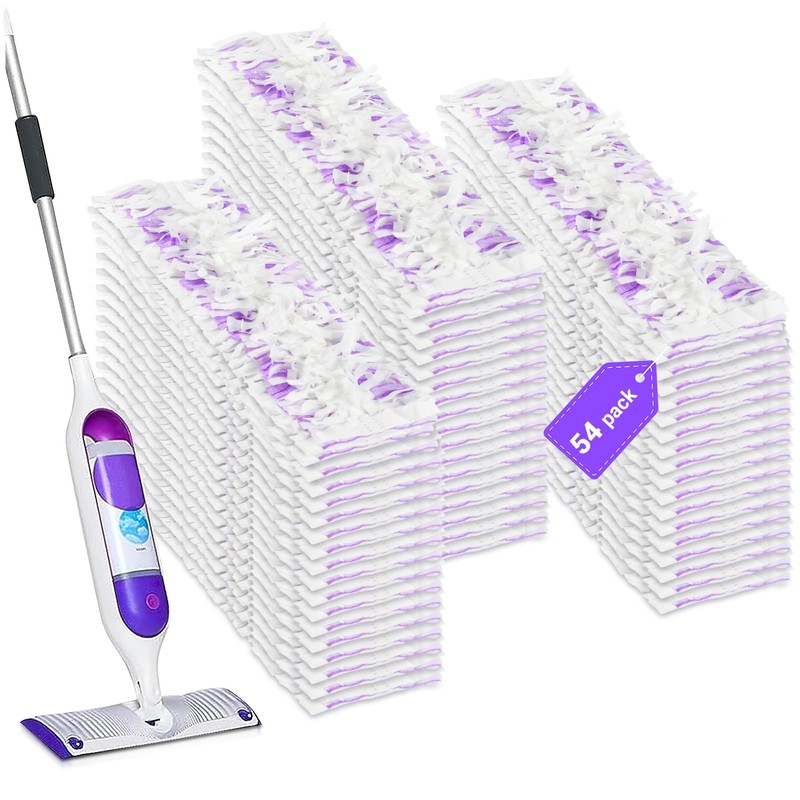 Pure Realm 54 Count Disposable Power Mop Pads Refills Compatible