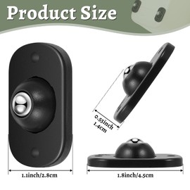 Honoson 16 Pcs Self Adhesive Caster Wheels Appliance Rollers Appliance Sliders for Kitchen 360° Swivel Universal Wheel Mini Small Kitchen (Black with 1 Steel Ball Style)