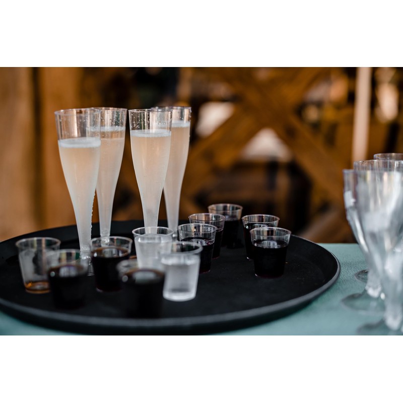 Abena Gastro Plastic Champagne Flutes | Pack of 12 |