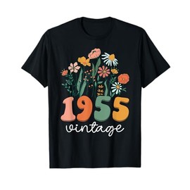 70 Years Old Vintage 1955 70th Women Birthday Wildflower T-Shirt