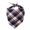 Adjustable Plaid Dog Bandanas,1PC Soft Washable Cotton Triangle Bib Kerchief
