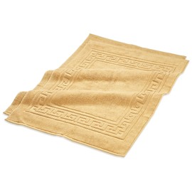 SUPERIOR Hotel & Spa Quality Bath Mats - Set of 2 Bath Rugs, 100% Cotton Bathroom Rug Set, Canary, 22" x 35"