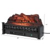 Costway 26" Infrared Electric Fireplace W/ Realistic Pinewood Ember Bed