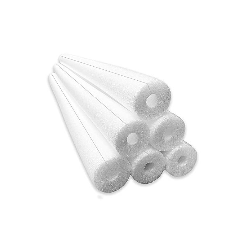 Jumbo Clamp-On Foam Noodles 6 Pack - White