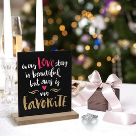 8 Piece Stand Chalkboard Small, Mini Chalkboard Set, Mini Boards for Writing on with Base, Double-Sided Buffet Signs, Price Tags for Birthday, Wedding, Bar, Café, 13 x 15 cm