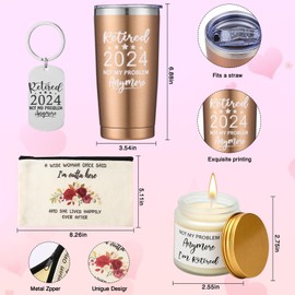 Retirement Gifts for Women 2024 Unique Retired Gift Tumbler Set,Happy Retirement Gifts for Coworker Teacher Nurse Mom Grandma Boss Retirees, Retired Friends