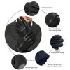 ZLUXURQ Soft Lambskin Leather Driving Gloves Fleece Lined for Men