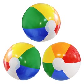 Lamnhin 16'' Beach Balls for Kids - 3 Pack Beach Ball Bulk Inflatable Pool Beach Balls Bulk Hawaiian Tropical Theme Party Decorations Favors Supplies