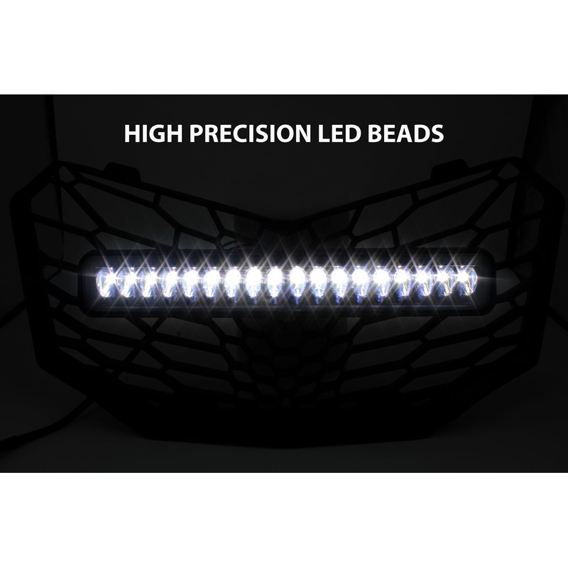 SAUTVS Grill with Light for Maverick Trail, Front Mesh Grille