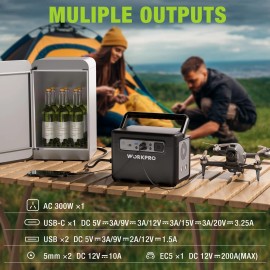 WORKPRO 300W 96000mA Portable Power Station Outdoor Generators w/65W Fast Charge