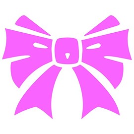 Bow Girls Hair Cute Decoration Vinyl Decal Sticker (BW-01) (Pink, 10 inches x 8 inches)