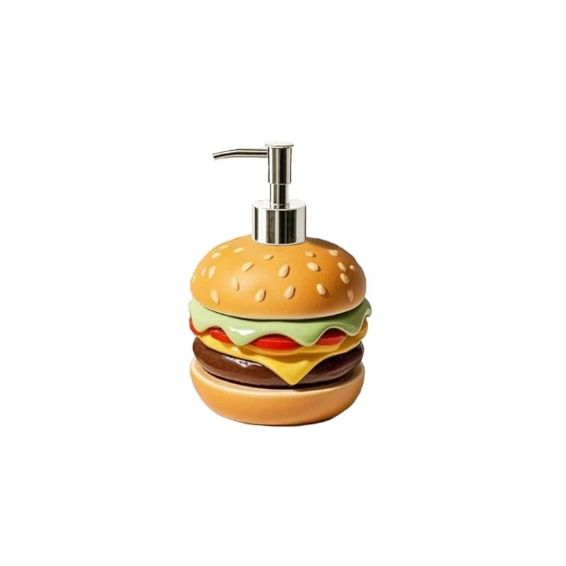 123Arts Soap Dispenser Hamburger Lotion Bottle Resin Liquid Dispenser Bathroom