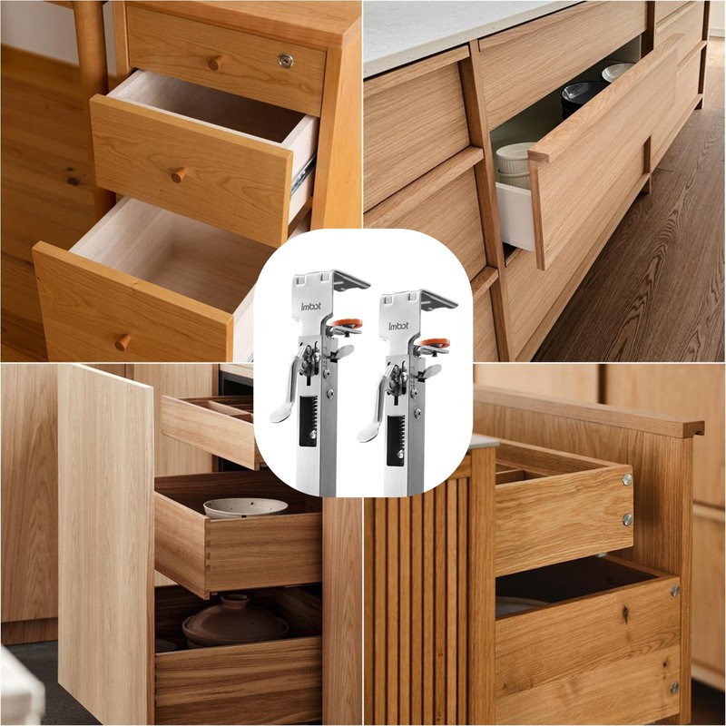 2 Pack Drawer Front Installation Clamps，Quick-Install Drawer Mounting Clips，Cabinet Installation