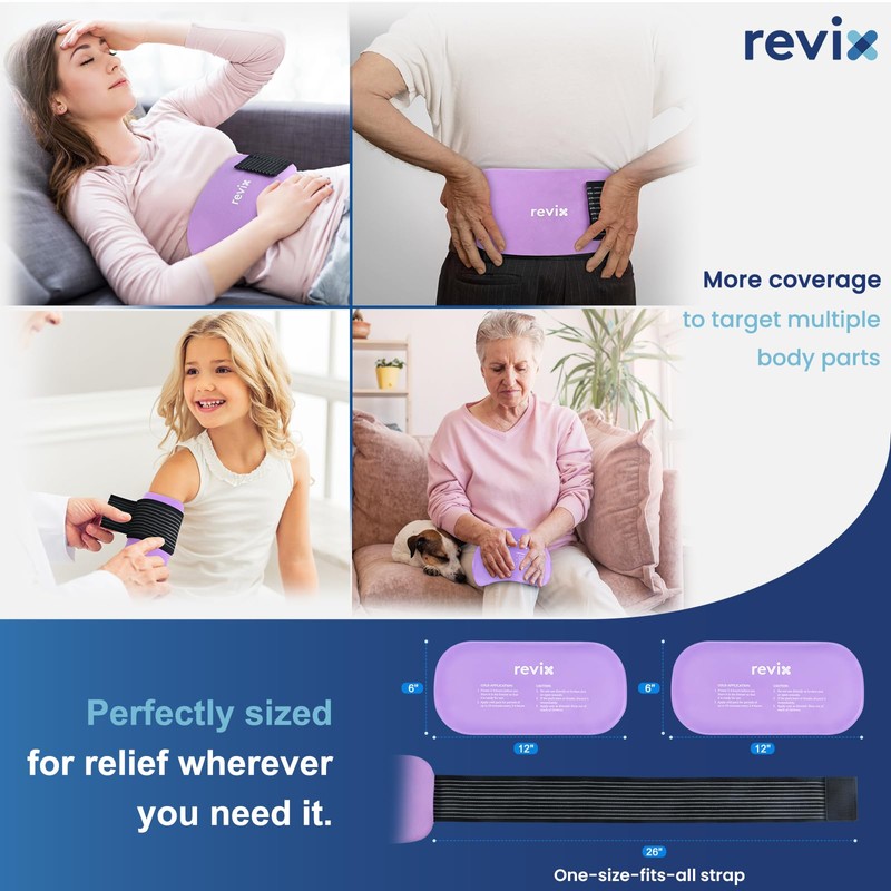 REVIX REVIX Reusable Ice Packs for Injuries, 2 Gel Ice