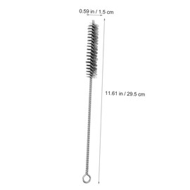 FOMIYES 10Pcs Stainless Steel Tube Cleaning Brushes with Long Handles Durable Flexible Drain Pipe Scrubbers for Removal Compact Lightweight Design with Hanging Ring for Easy Storage