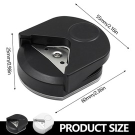 Corner Rounder Punch 4mm, Mini Portable Corner Cutter Rounder Multifunctional Card Cutter for Paper Crafts DIY Projects Photos Scrapbooking (Black/White)