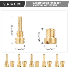 Carburetor Main Jet for Harley CV40 Softail 1988-2017 Harley Touring 1988-2016 Sportster 1998-2021,Replace 27490-04 27465-04 27421-99C Include 180 185 190 195 Slow Jet 42 45 48