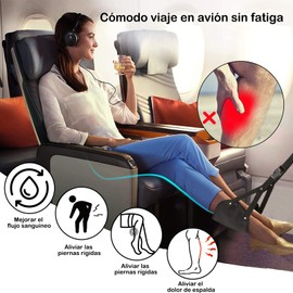 ENVR Hamaca de pie de avión,Hamaca de Oficina,Hamaca de pie de Computadora, Reposapiés de Avión, Hamaca de pie de Avión Ajustable, Accesorios para Viaje en Avion portátiles