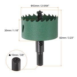 QUARKZMAN Bi-Metal Hole Saw 53 mm (2-5/64 Inch) M42 HSS (High Performance Steel) Hole Saw Drill Bit Cutter for Wood Plastic Metal Sheet Plasterboard