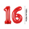 Number Balloons 16, Red 40 Inch Giant Helium Foil for