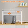 ByNaRIX Expandable Microwave Stand Countertop,Adjustable Microwave Shelf 2-Tier Metal Kitchen