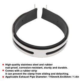 Akozon Exhaust Clamp Exhaust Pipe Clamp Fixed Ring Universal Stainless Steel Motorcycle Exhaust Clamp Pipe Holder Clamp Fixed Ring Hose Clamp Pipe Clamp for Most Motorcycles